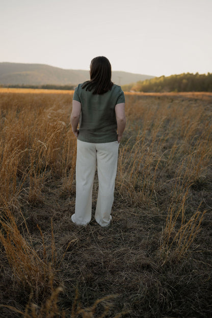 drawstring linen pants